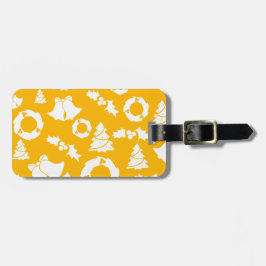 Gult jul Mönster Bagagebricka
