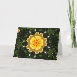 Gult jul Ro Kaleidoscope Helgkort