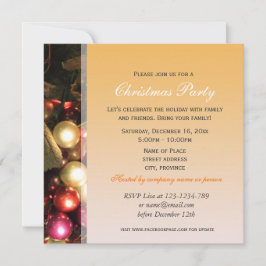 gult Juldekorativa prydnadsföremål party Inbjudningar