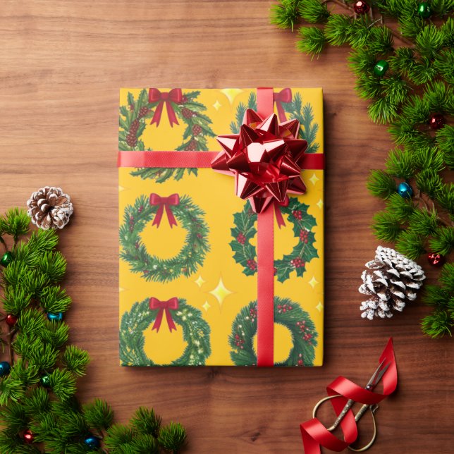 Gult Julfrö Presentpapper (Julgåva)