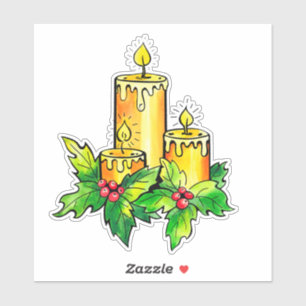 Gult julklapp klistermärken