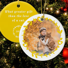 Gult Julpett Foto Ornament