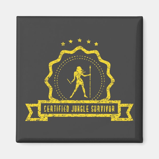 Gult Jungle Seal Magnet (Framsidan)