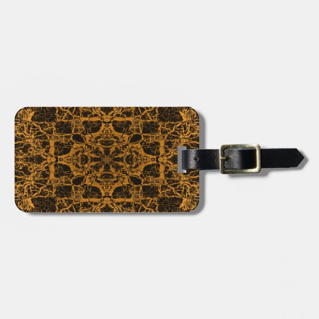 Gult kaleidoscope mönster bagagebricka (Horisontell Framsida)