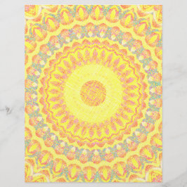 Gult Kalejdoskop Scrapbookpapper 2-sidig sida