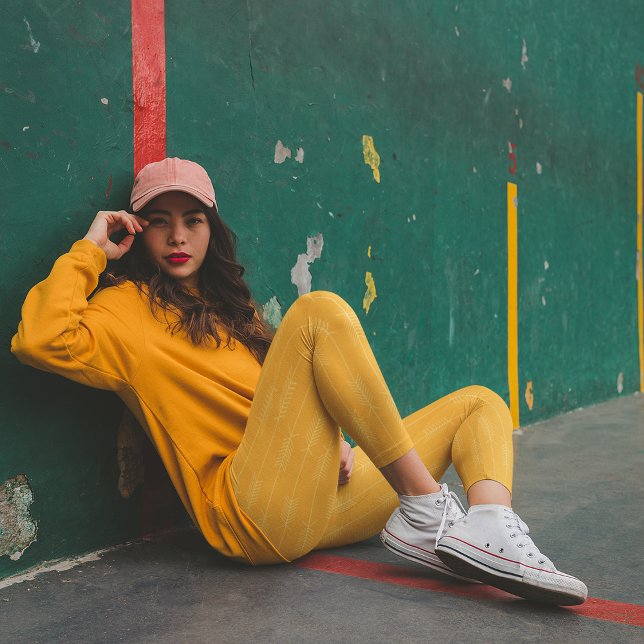 Gult Kärlek-pilar Leggings (Skapare uppladdad)