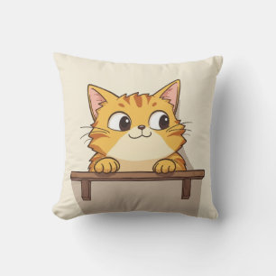 gult kattkudde kudde