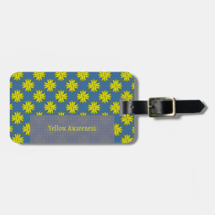 Gult Klöver Ribbon Template av Kenneth Yoncich Bagagebricka