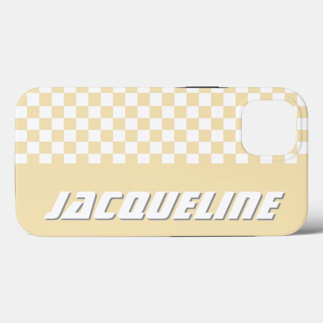 Gult Kontrollerad Mönster (Baksida (horisontell))