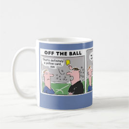 Gult kort i fotboll kaffemugg