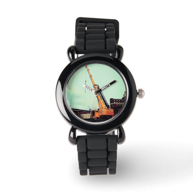 Gult kran armbandsur (Framsida)