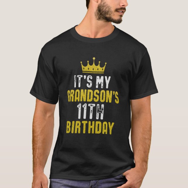 Gult Krona 11:e dagen för farmor från farmor T Shirt (Framsida)