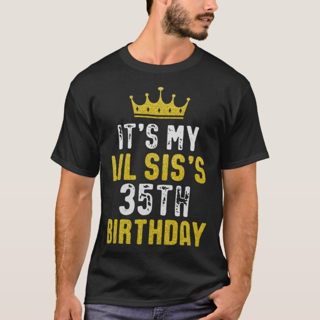 Gult Krona 35e Bday för syster från systerbrot T Shirt (Framsida)