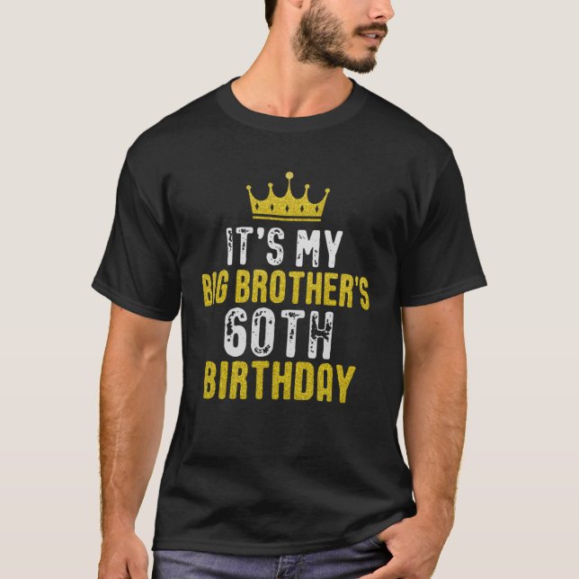 Gult Krona 60 dagar för broder från Syster Bro T Shirt (Framsida)