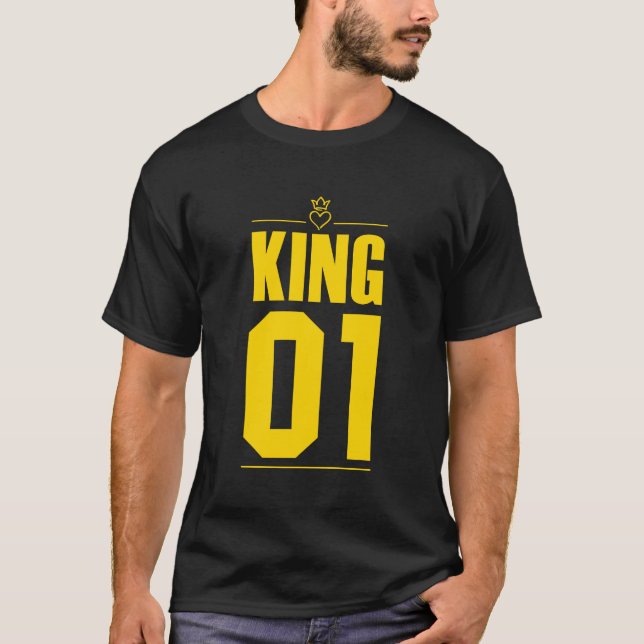 Gult Kung och drottning 01 T Shirt (Framsida)