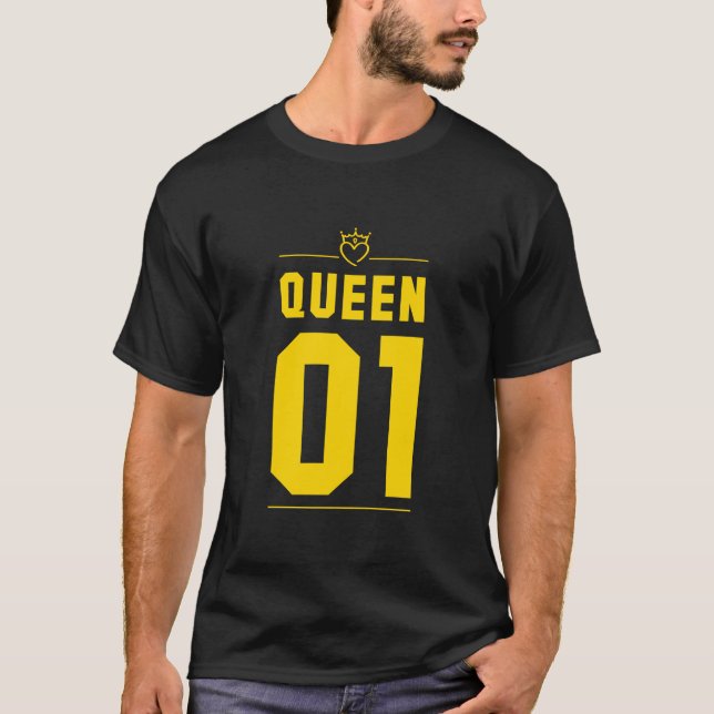 Gult Kung och drottning 01 T Shirt (Framsida)