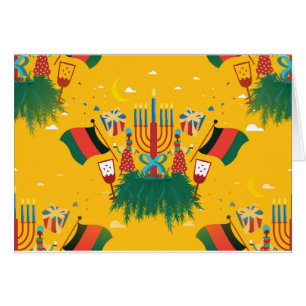 gult Kwanzaa Hälsningskort