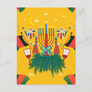 gult Kwanzaa Vykort
