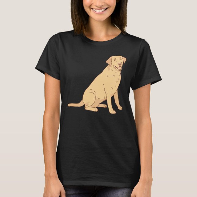 Gult Labour Retriever 333 T Shirt (Framsida)
