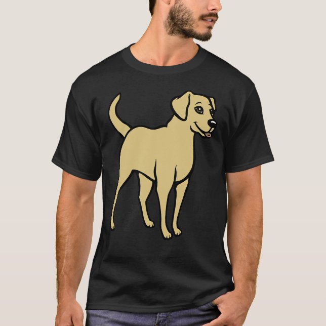 Gult Labour Retriever 334 T Shirt (Framsida)