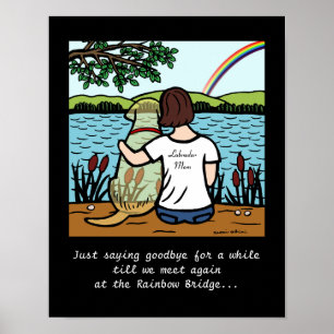 Gult Labrador Angel och Mamma 3 Poster