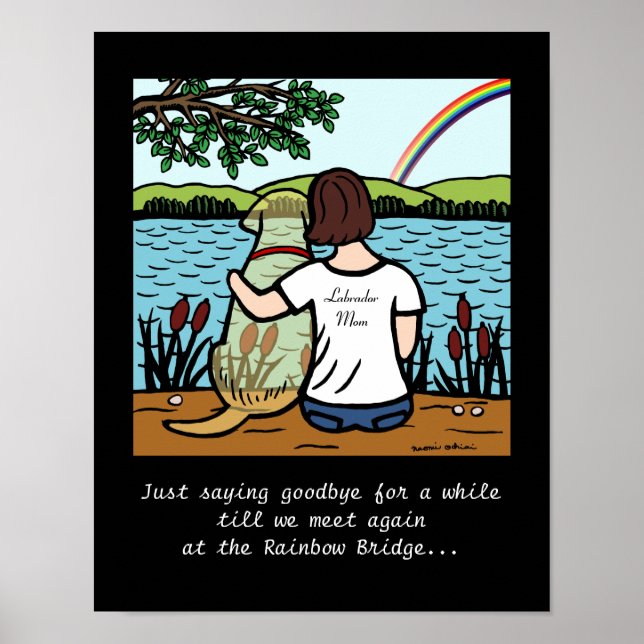 Gult Labrador Angel och Mamma 3 Poster (Framsidan)