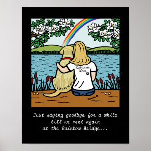 Gult Labrador Angel och Mamma Blonde L Poster