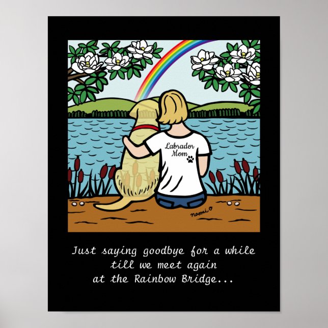 Gult Labrador Angel och Mamma Blonde S Poster (Framsidan)