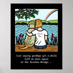 Gult Labrador Angel och Mamma Poster