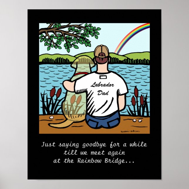 Gult Labrador Angel och Pappa 1 Poster (Framsidan)