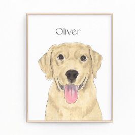 Gult Labrador Art Fototryck