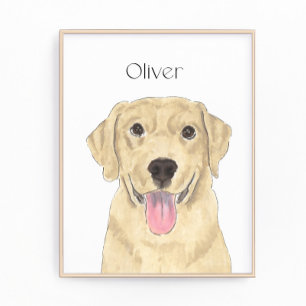 Gult Labrador Art Fototryck
