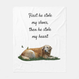 Gult Labrador Blandras Fleece Blanket