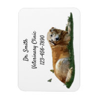 Gult Labrador Blandras Flexible Magnet