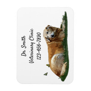 Gult Labrador Blandras Flexible Magnet