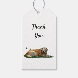 Gult Labrador Blandras Gift Märkre Presentetikett