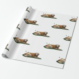 Gult Labrador Blandras Wrapping Papper Presentpapper