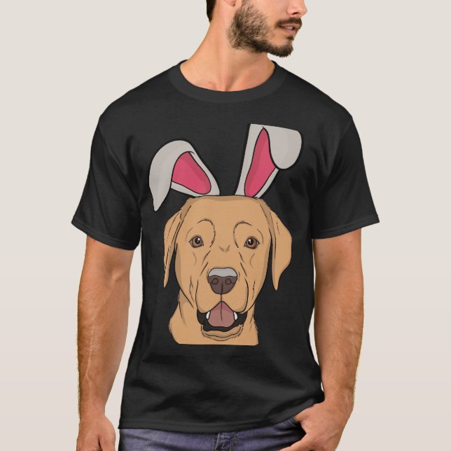 Gult Labrador Bunny T Shirt (Framsida)