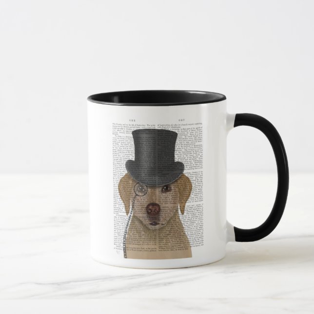 Gult Labrador, Formal Hound and Hat Mugg (Höger)