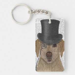 Gult Labrador, formell hund och hatt