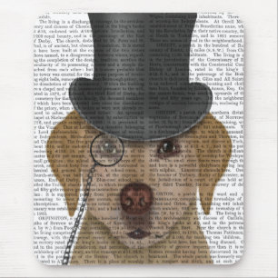 Gult Labrador, formell hund och hatt Musmatta
