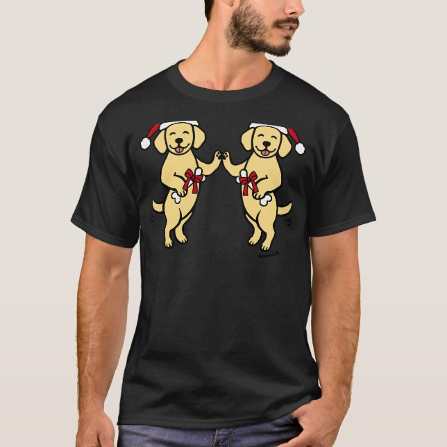 Gult Labrador Friends Exchange T Shirt (Framsida)