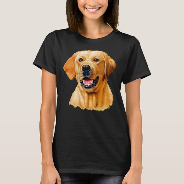 Gult Labrador Fullt Image T Shirt (Framsida)