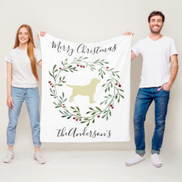 Gult Labrador God jul Labrador Retriever Fleecefilt