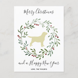 Gult Labrador God jul Labrador Retriever Helg Vykort