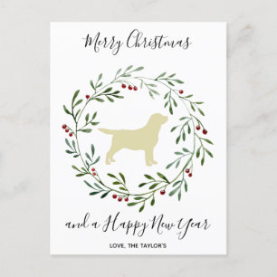 Gult Labrador God jul Labrador Retriever Helg Vykort