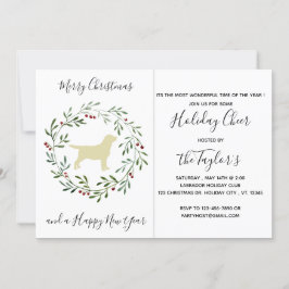 Gult Labrador God jul Labrador Retriever Inbjudningar
