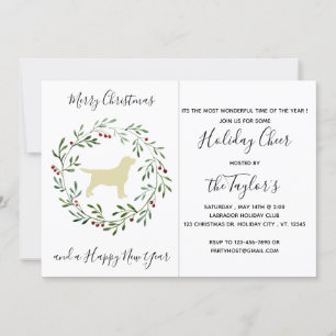 Gult Labrador God jul Labrador Retriever Inbjudningar