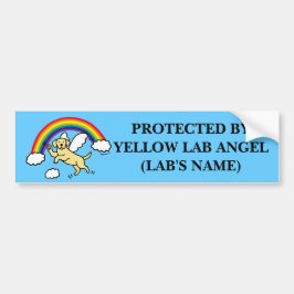 Gult Labrador Guardian Angel (Rainbow Bridge) Bildekal