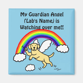Gult Labrador Guardian Angel (Rainbow Bridge) Magnet